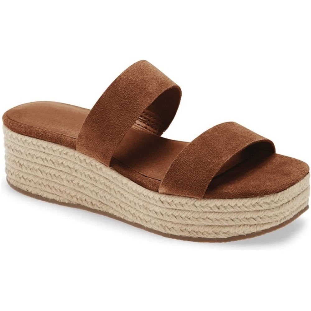 EUC Suede Espadrilles Platform Sandals